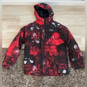 686 Evollution 10K SNOWBOARD JACKET Waterproof sleeve extension WARMER YOUTH XL